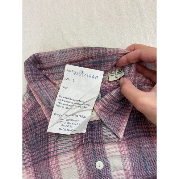 NWT Rosettes Womens L Vest Pink Plaid Button Up Flannel Sleeveless Biker Cowgirl - Picture 4 of 8